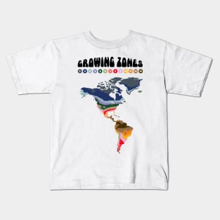 Plant growing zones North & South America Kids T-Shirt